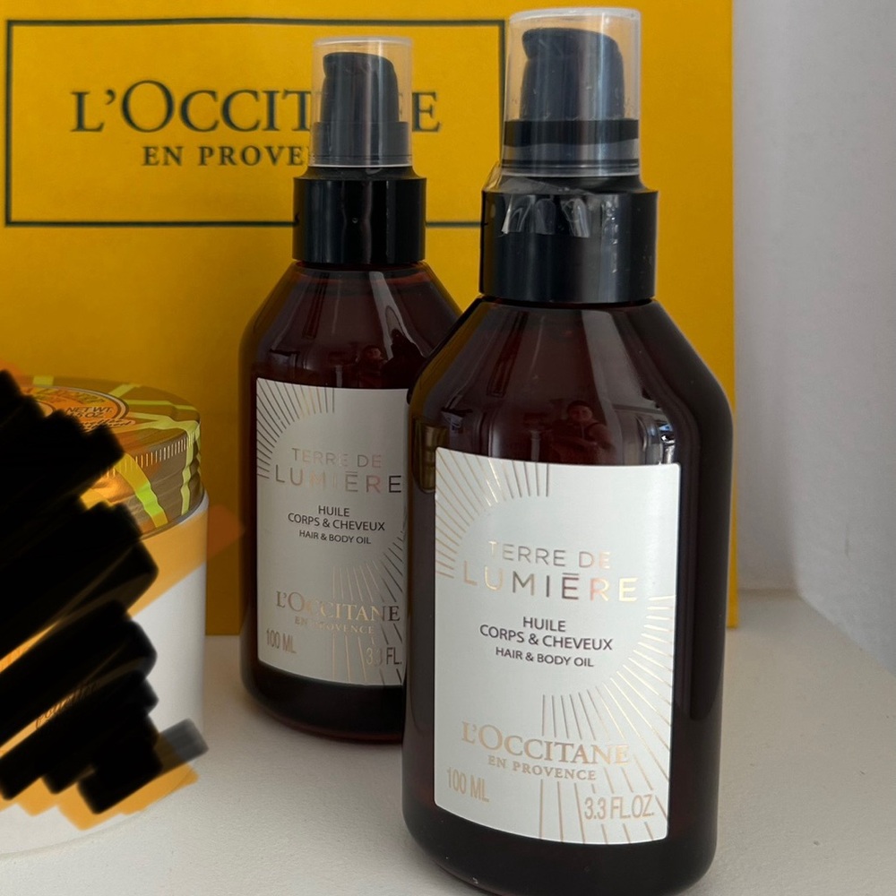 L'OCCITANE Terre de Lumière Hair & Body Oil - Amber Bottle